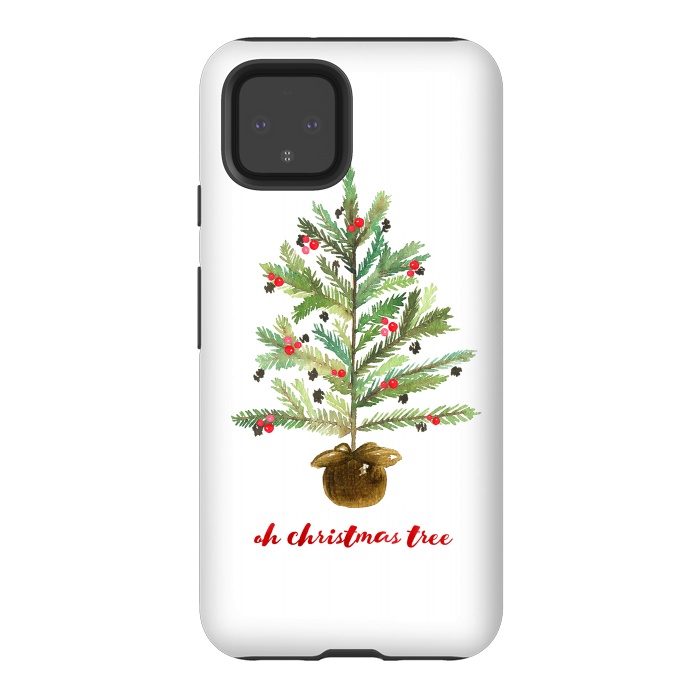 Pixel 4 StrongFit Oh Christmas Tree by Noonday Design