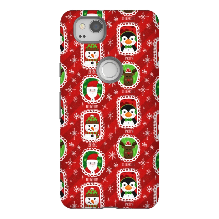 Pixel 2 StrongFit Santa and Friends by Noonday Design