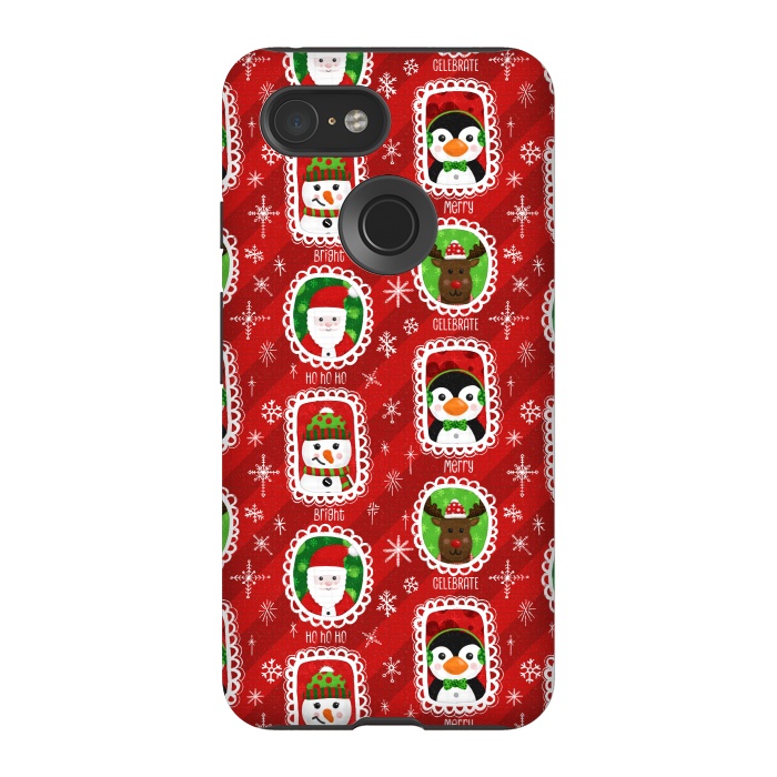 Pixel 3 StrongFit Santa and Friends by Noonday Design