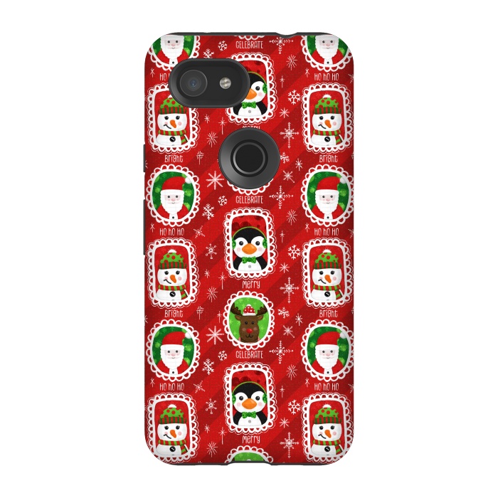 Pixel 3A StrongFit Santa and Friends by Noonday Design