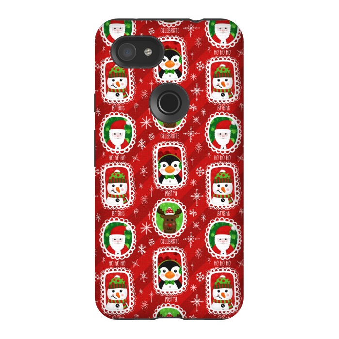 Pixel 3AXL StrongFit Santa and Friends by Noonday Design