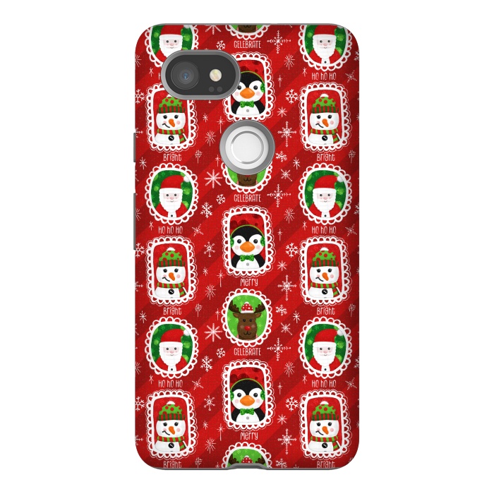 Pixel 2XL StrongFit Santa and Friends by Noonday Design