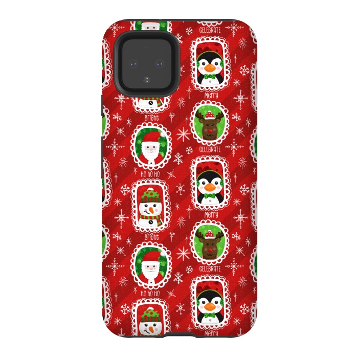 Pixel 4 StrongFit Santa and Friends by Noonday Design
