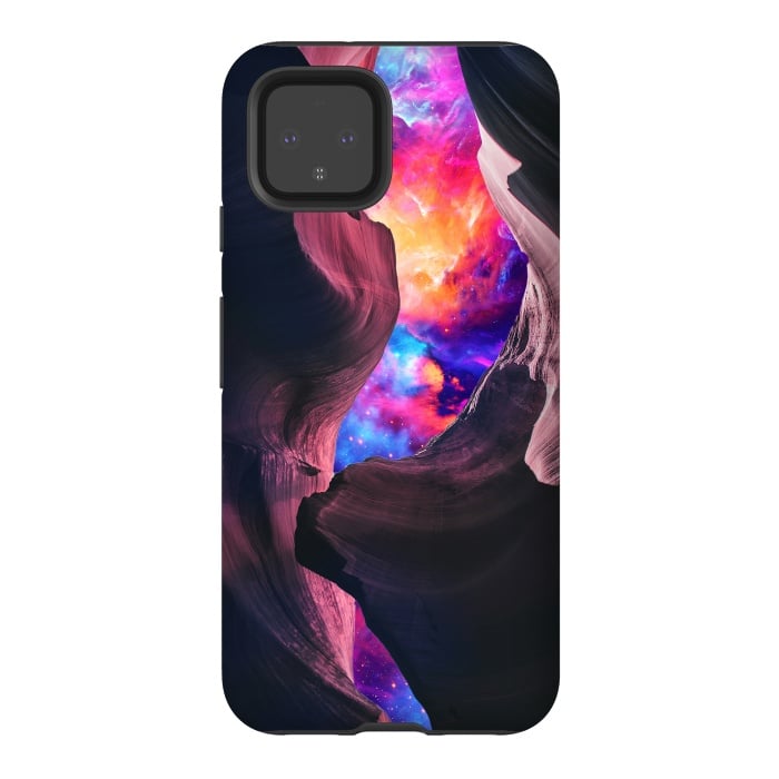 Pixel 4 StrongFit Grand Canyon with Colorful Space Collage by Art Design Works