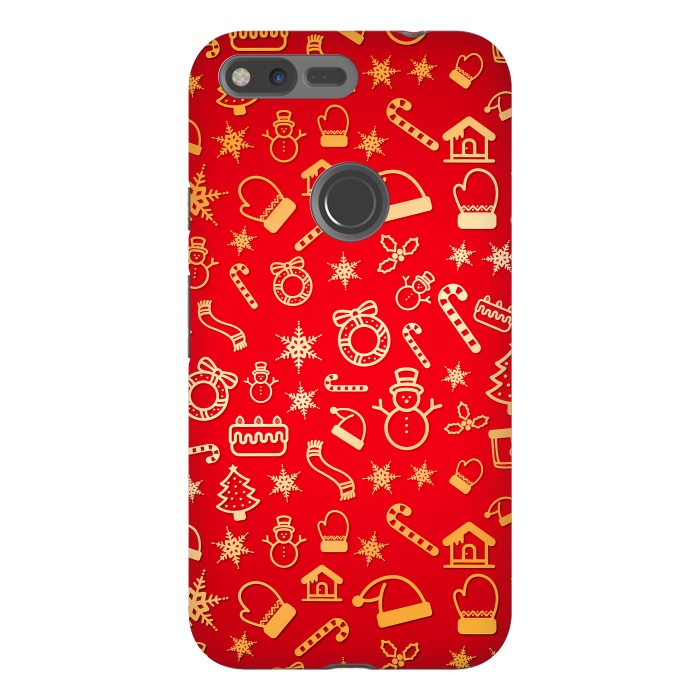 Pixel XL StrongFit Christmas Pattern by Art Design Works