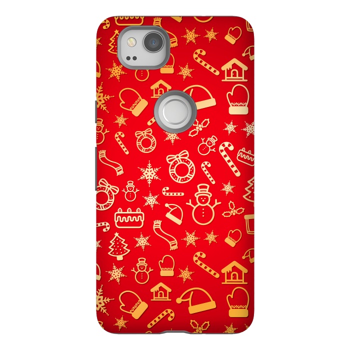 Pixel 2 StrongFit Christmas Pattern by Art Design Works