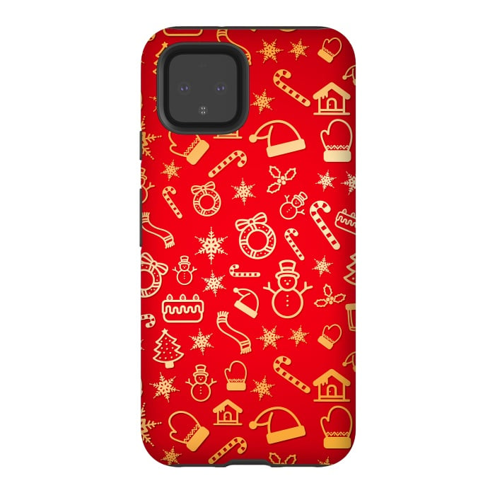 Pixel 4 StrongFit Christmas Pattern by Art Design Works