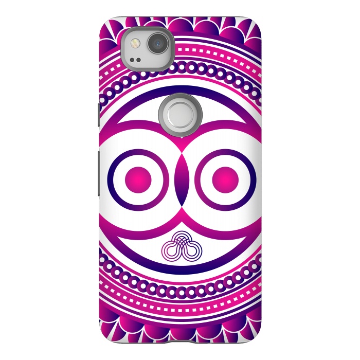 Pixel 2 StrongFit pink mandala owl by TMSarts