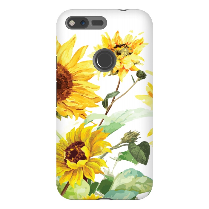 Pixel XL StrongFit Watercolor Sunflower by Bledi