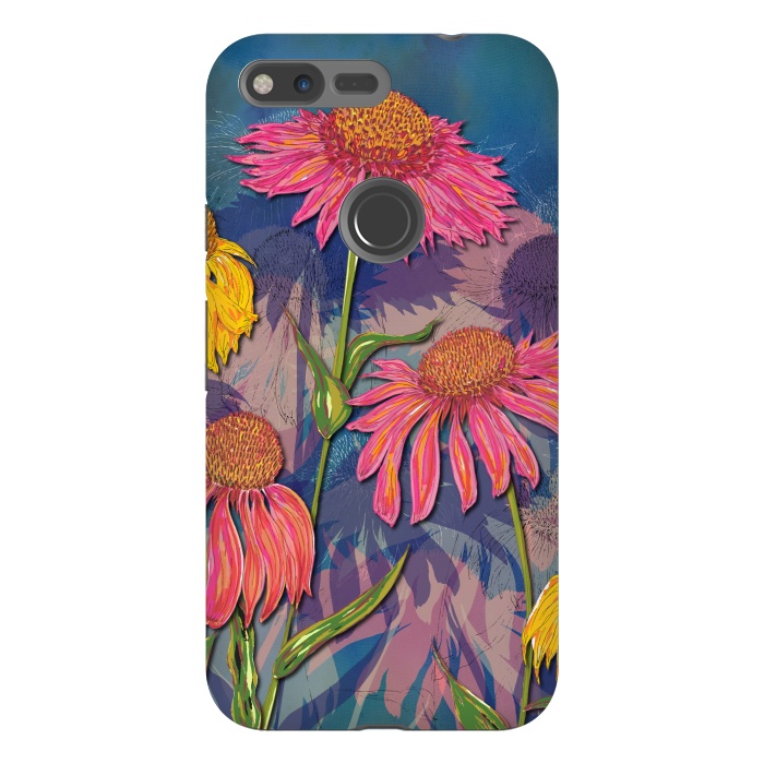 Pixel XL StrongFit Pink Coneflowers by Lotti Brown