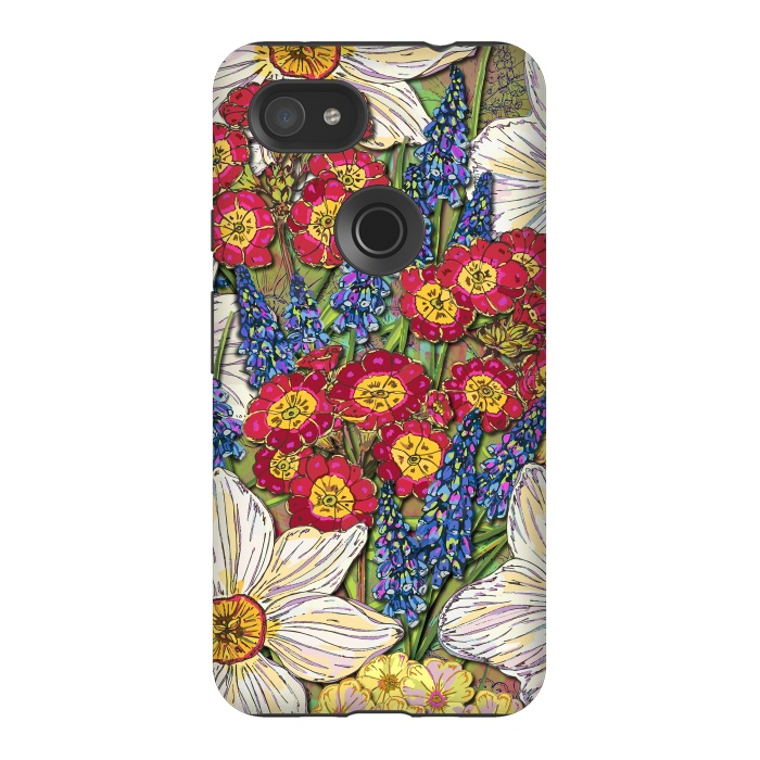 Pixel 3AXL StrongFit Spring Flowers by Lotti Brown