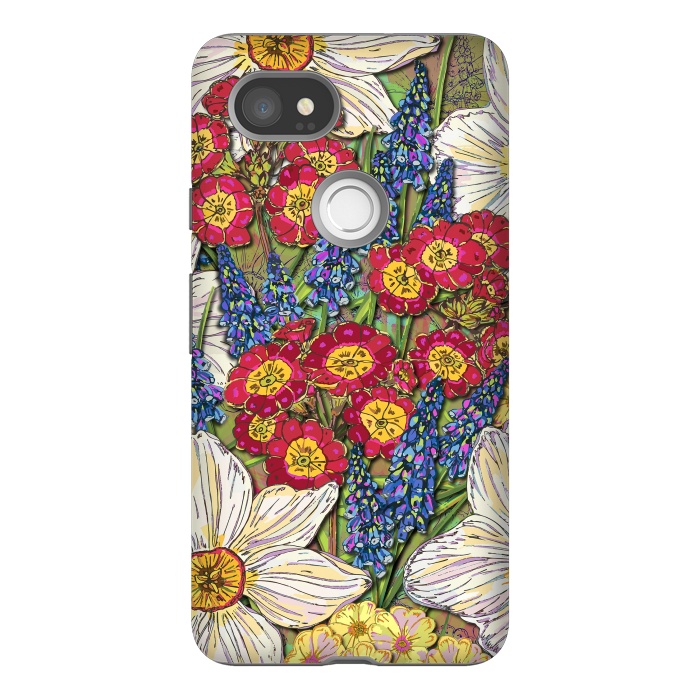 Pixel 2XL StrongFit Spring Flowers by Lotti Brown