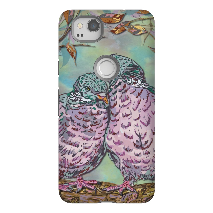 Pixel 2 StrongFit Loving Ring Doves by Lotti Brown