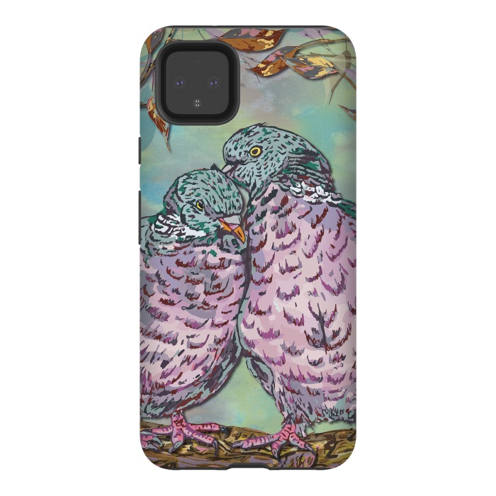Pixel 4XL StrongFit Loving Ring Doves by Lotti Brown