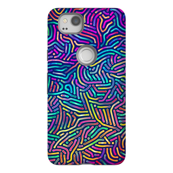 Pixel 2 StrongFit Colorful Puzzle Pattern by Art Design Works