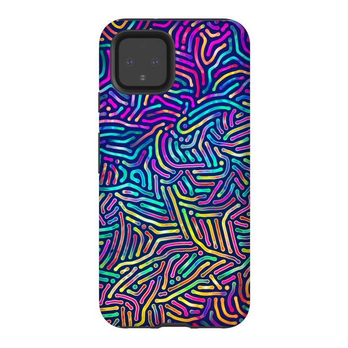 Pixel 4 StrongFit Colorful Puzzle Pattern by Art Design Works