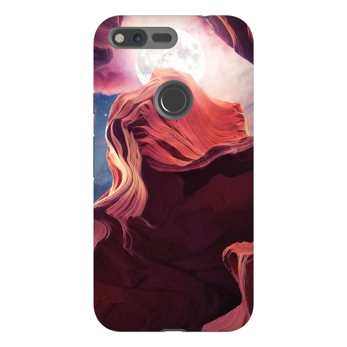 Pixel XL StrongFit Grand Canyon with Space & Full Moon Collage II by Art Design Works