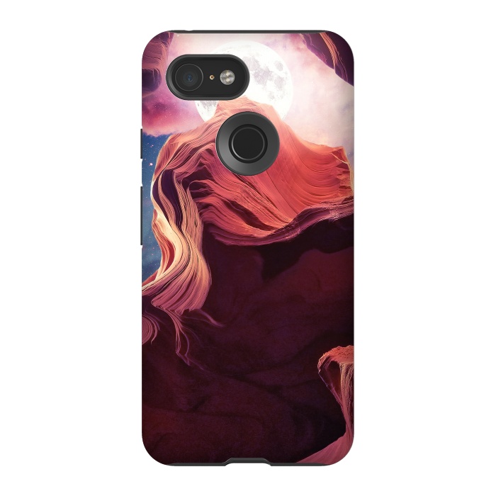 Pixel 3 StrongFit Grand Canyon with Space & Full Moon Collage II by Art Design Works