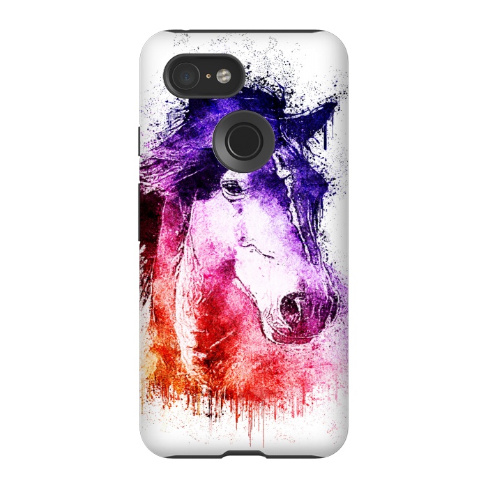 Pixel 3 StrongFit watercolor horse by Ancello