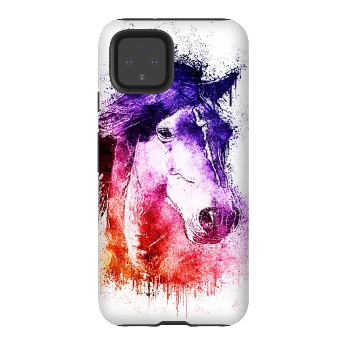 Pixel 4 StrongFit watercolor horse by Ancello