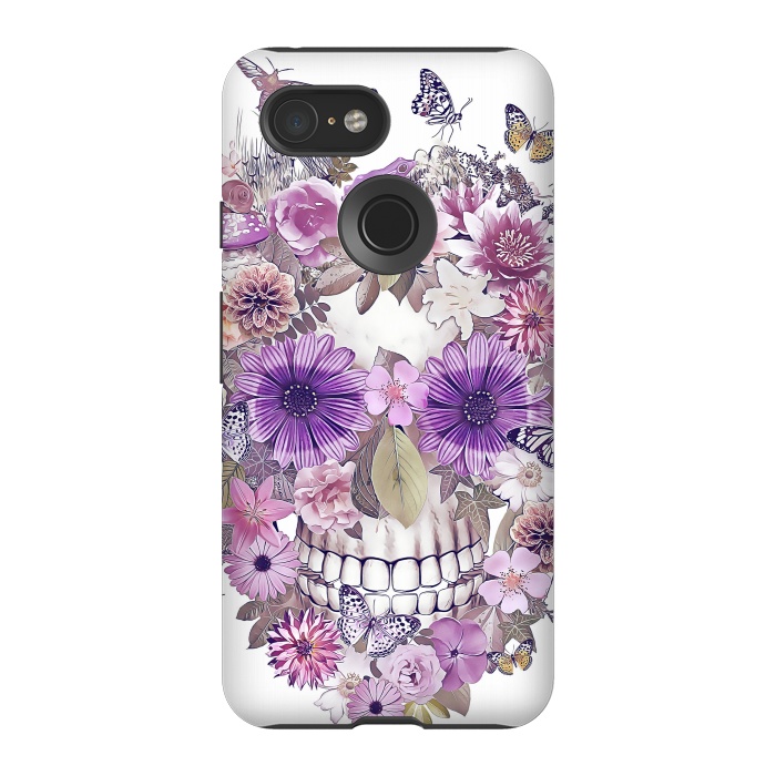 Pixel 3 StrongFit flower skull by Ancello