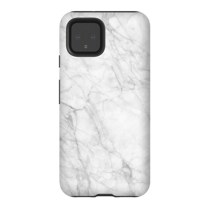 Pixel 4 StrongFit White Marble IX by amini54