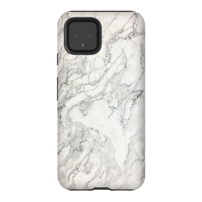 Pixel 4 StrongFit White Marble X by amini54