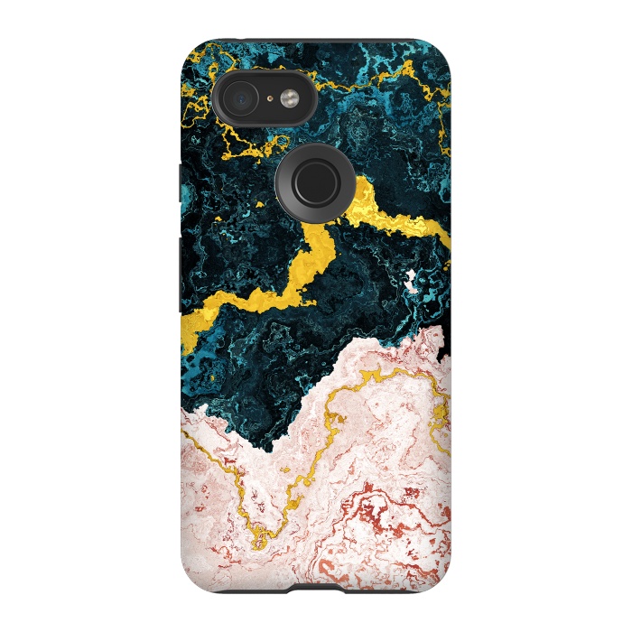 Pixel 3 StrongFit Abstract Marble VI by Art Design Works