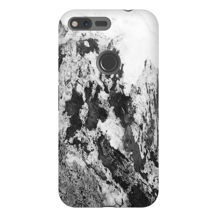 Pixel XL StrongFit Black and White Marble Mountain I by amini54