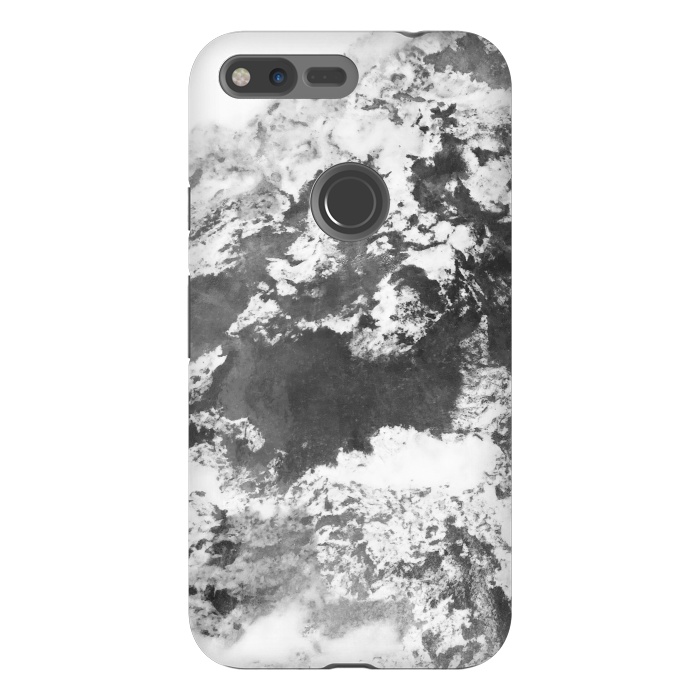 Pixel XL StrongFit Black and White Marble Mountain II by amini54