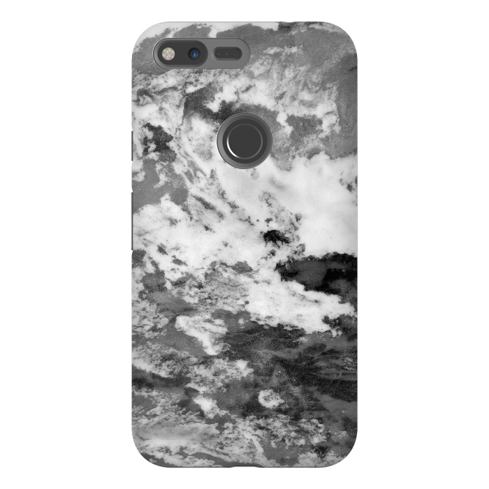 Pixel XL StrongFit Black and White Marble Mountain III by amini54