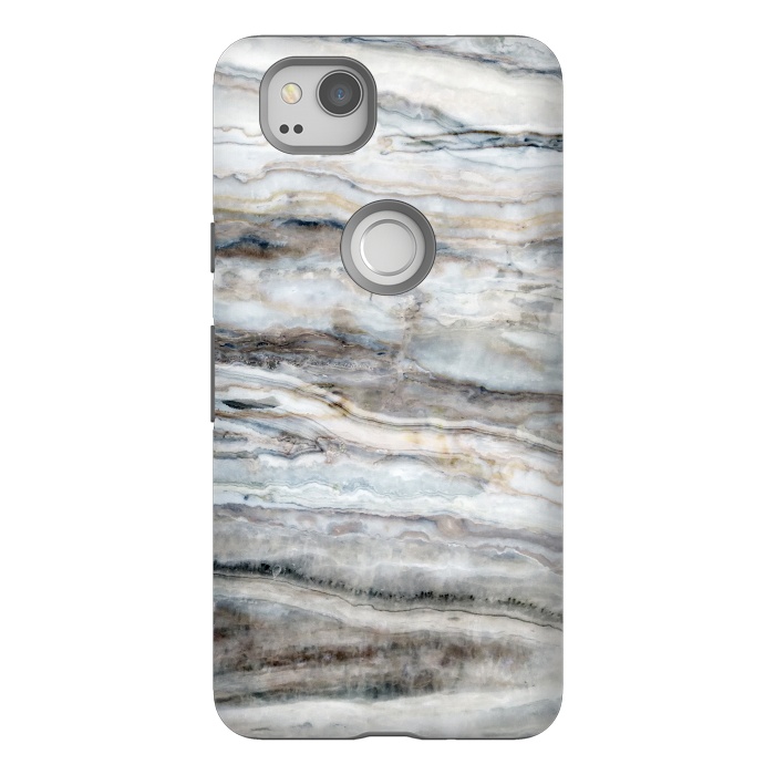 Pixel 2 StrongFit Blue and White Marble I by amini54