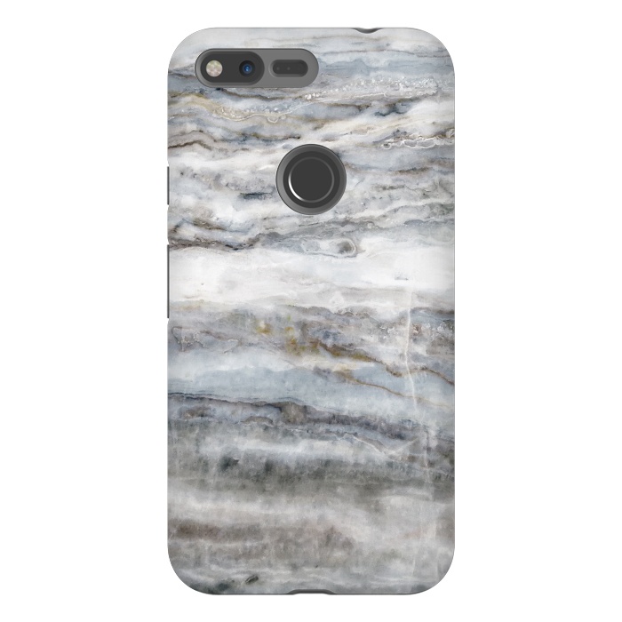 Pixel XL StrongFit Blue and White Marble II by amini54