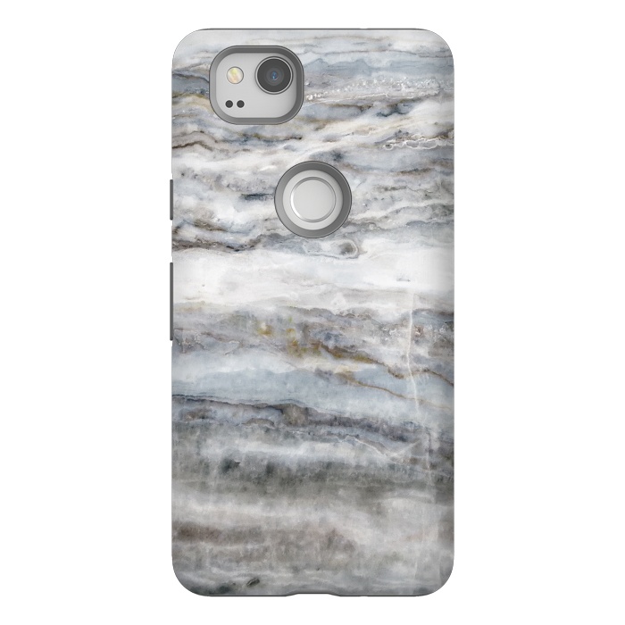 Pixel 2 StrongFit Blue and White Marble II by amini54