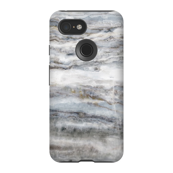 Pixel 3 StrongFit Blue and White Marble II by amini54