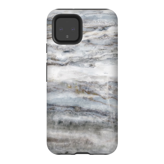 Pixel 4 StrongFit Blue and White Marble II by amini54