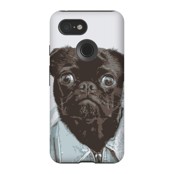Pixel 3 StrongFit Hipster Pug by Carlos Maciel