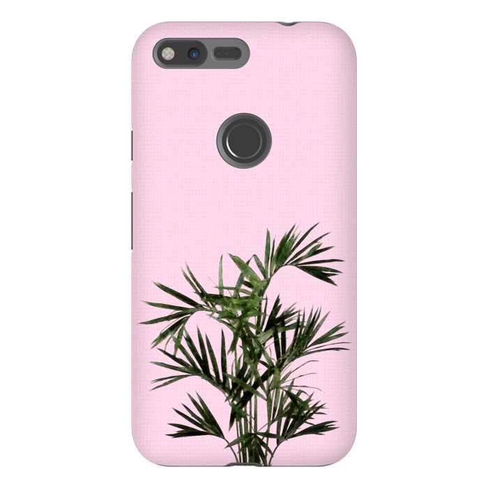 Pixel XL StrongFit Palm Plant on Pastel Pink Wall by amini54