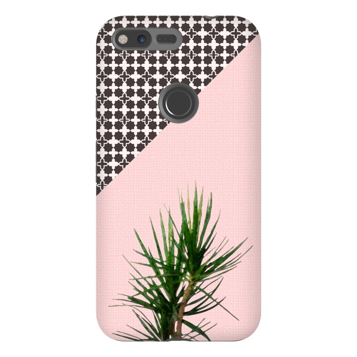 Pixel XL StrongFit Dracaena Plant on Pink and Lattice Pattern Wall by amini54