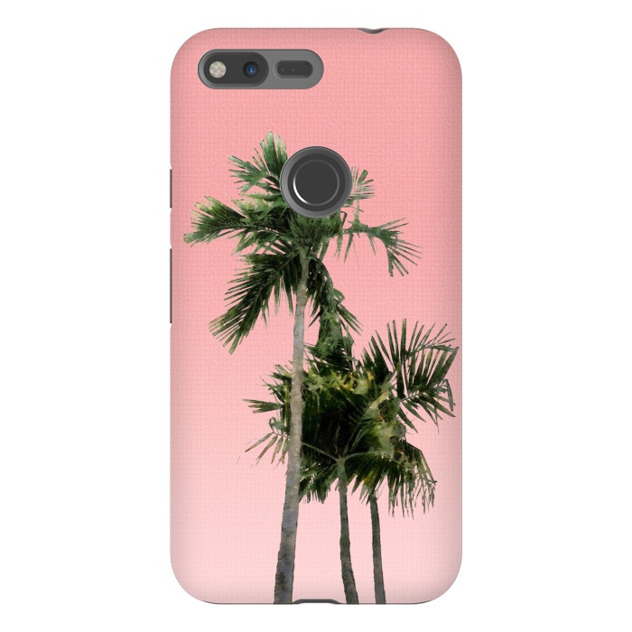 Pixel XL StrongFit Palm Trees on Pink by amini54