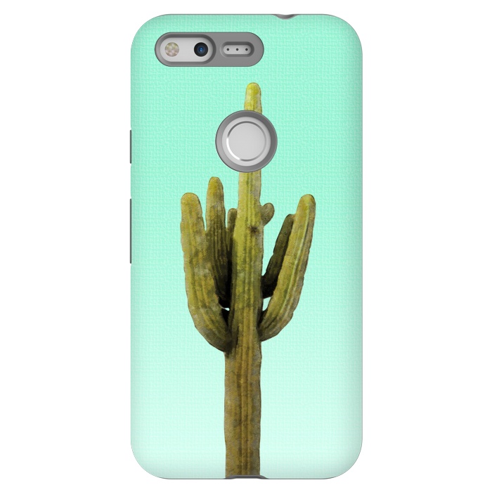 Pixel StrongFit  Cactus on Cyan Wall by amini54