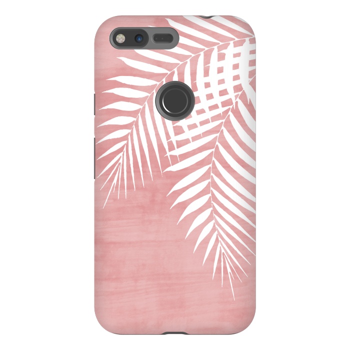Pixel XL StrongFit  Palm Leaves on Pink by amini54