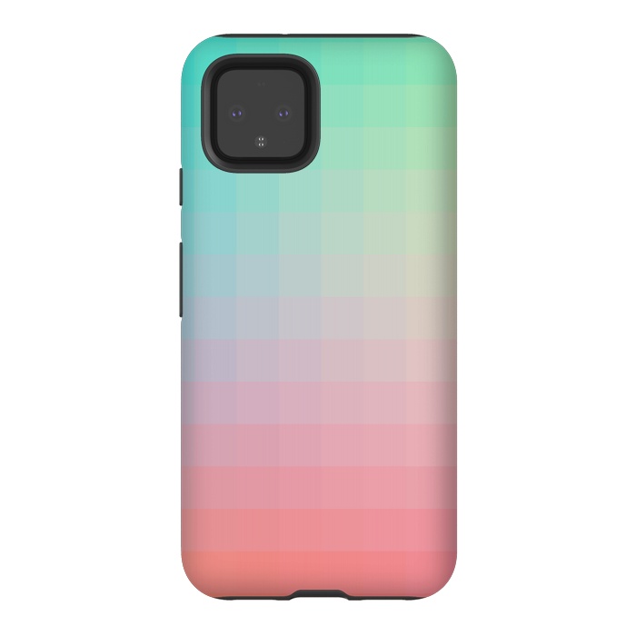 Pixel 4 StrongFit Gradient, Pink and Teal by amini54