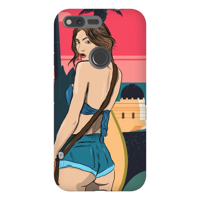 Pixel XL StrongFit Girl Sunset by Carlos Maciel