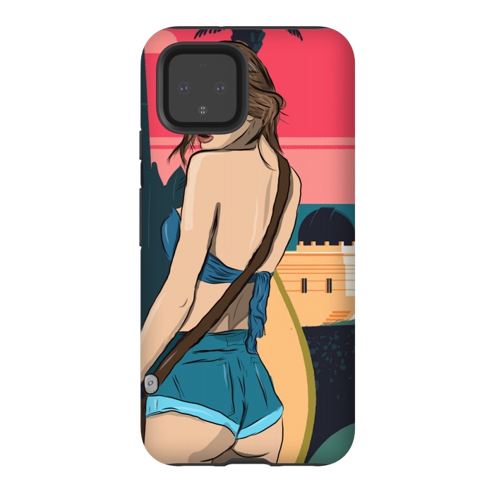 Pixel 4 StrongFit Girl Sunset by Carlos Maciel