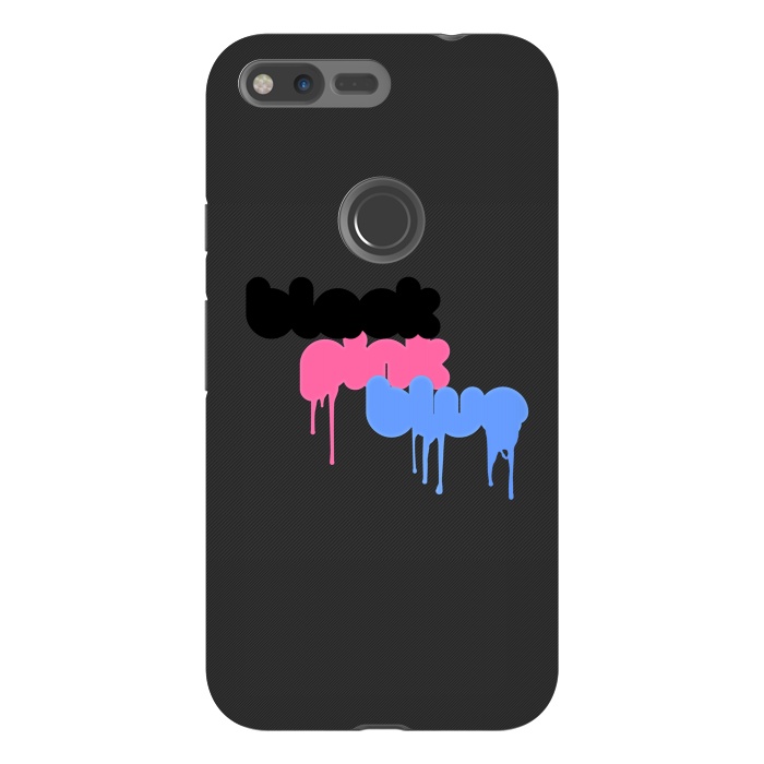 Pixel XL StrongFit Black, Pink and Blue by Carlos Maciel