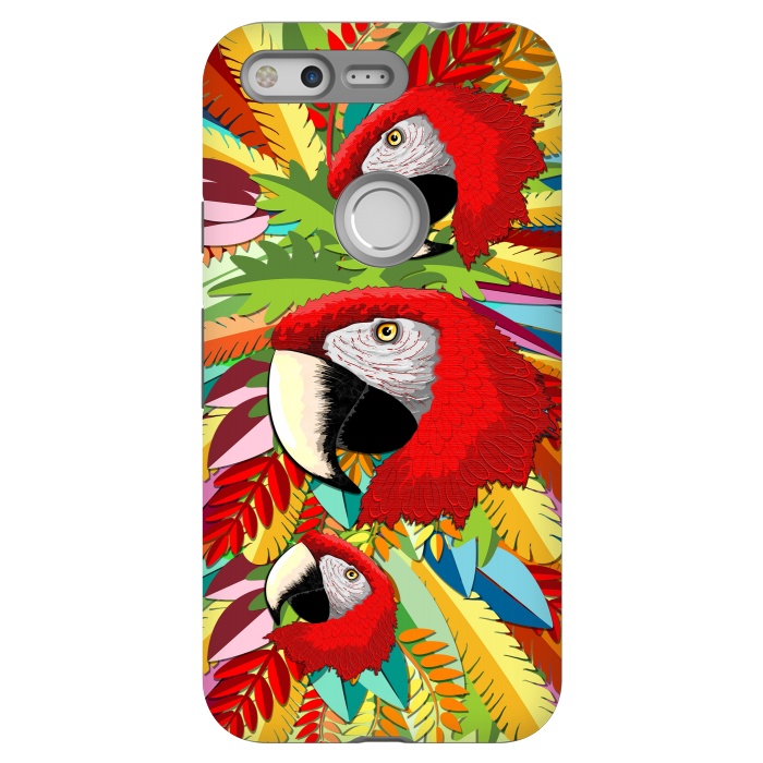 Pixel StrongFit Macaw Parrot Paper Craft Digital Art by BluedarkArt