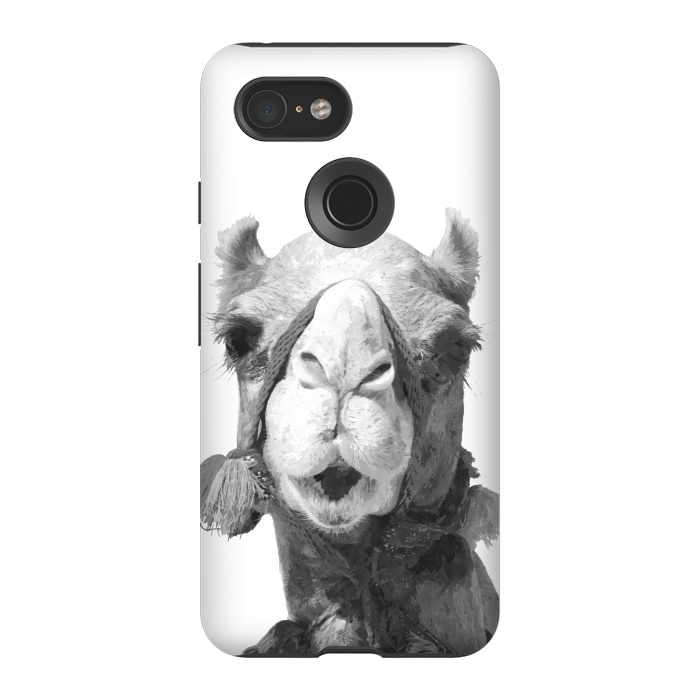 Pixel 3 StrongFit Black and White Camel by Alemi