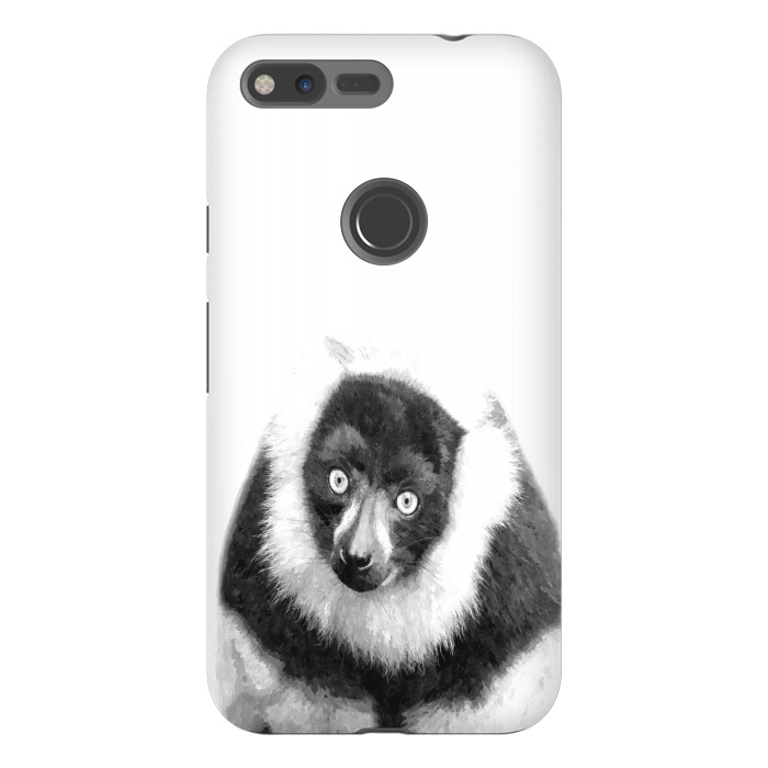 Pixel XL StrongFit Black and White Lemur by Alemi