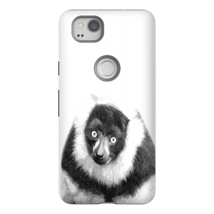 Pixel 2 StrongFit Black and White Lemur by Alemi